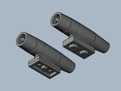 speedycruise jet engine up and downside  for brick players 3D print model