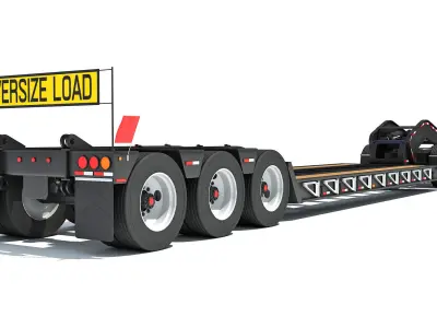 Low Loader Platform Trailer 3D model