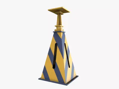 Industrial Jack Stand 2 Low-poly 3D model