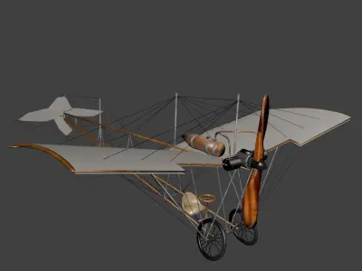 Santos-Dumont Demoiselle N 21 Free low-poly 3D model