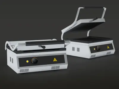Professional Kitchen Machines - Toaster - Tea Machine - Cooker Low-poly 3D model