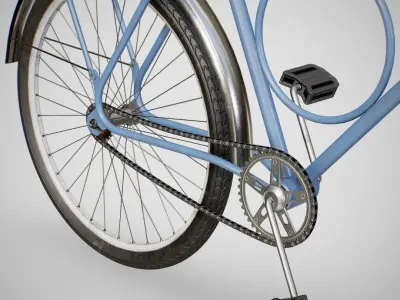 Biycle - Monark Blue Low-poly 3D model
