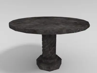 Low-poly stone table Low-poly 3D model