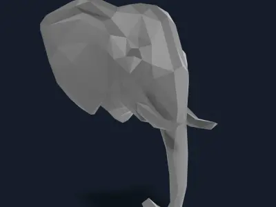 Low Poly Elephant polygonal Low-poly 3D model