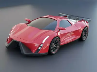 Aferox concept car 3d model 3D model