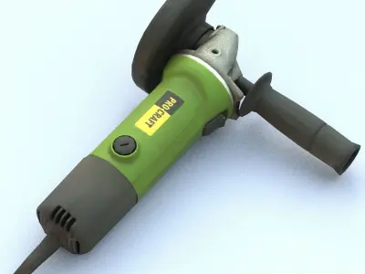 Angle Grinder Low Poly Low-poly 3D model