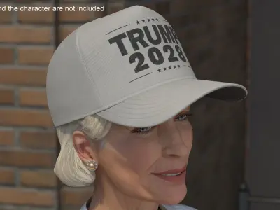 Trump 2028 Gray Cap 3D model