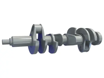 Crankshaft chevrolet engine 3D model