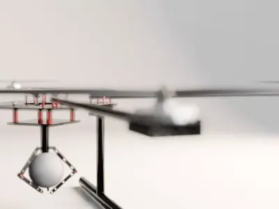 Drone with ball Low-poly 3D model