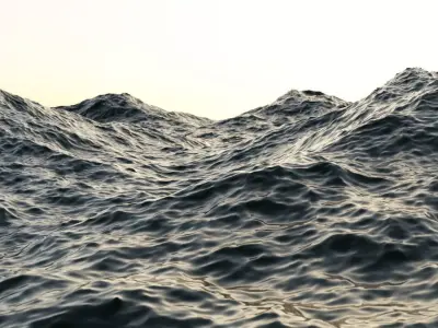 Ocean waves in - waves in - waves in 3D model