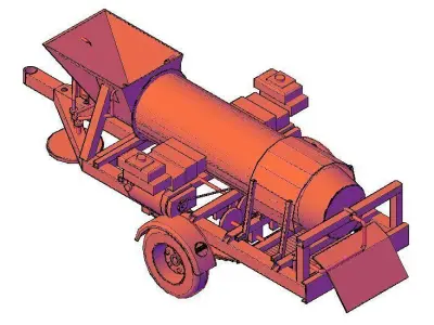 Trommel 1 Line Axles 3D model