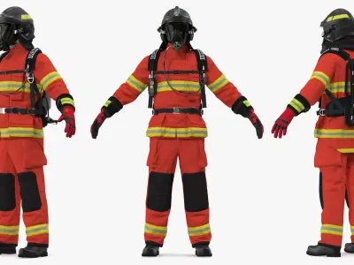 Firefighter Suit Neutral Pose 3D model
