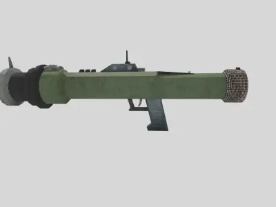 no brand low poly rocket launcher Low-poly 3D model