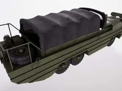 GMC-DUKW-353 Amphibious Vehicle Low-poly 3D model