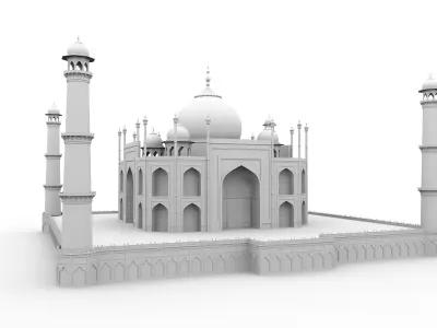 Taj Mahal 3D model purchase