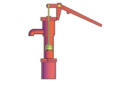 Water Hand Pump 3D model purchase