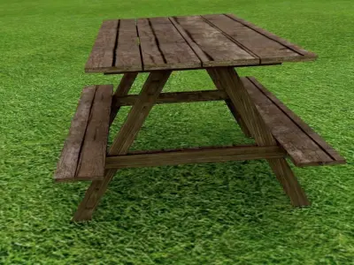 Picnic Table 3D model purchase