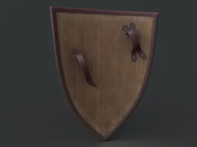 Medieval knight Shield Low-poly 3D model purchase