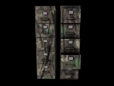 Cabinet V1 - 002 Low-poly 3D model