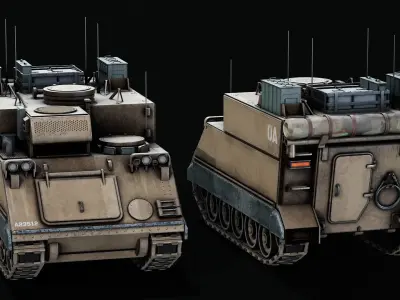 M577A2 - Army Vehicle - Commander - Tank Low-poly 3D model