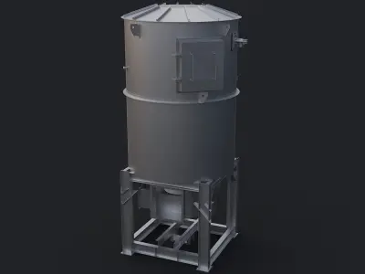 Air volume rotating catalytic combustion heat storage equipment 3D model