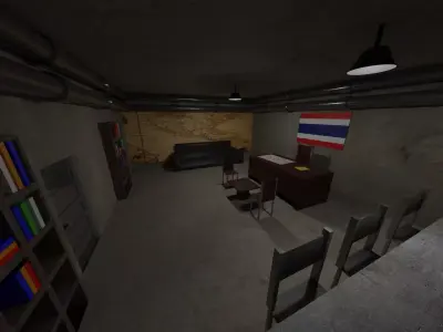 Military Bunker - Thailand Low-poly 3D model