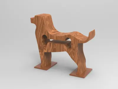 Decorative Dog Low-poly 3D model