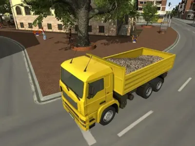 Construction vehicles Low-poly 3D model