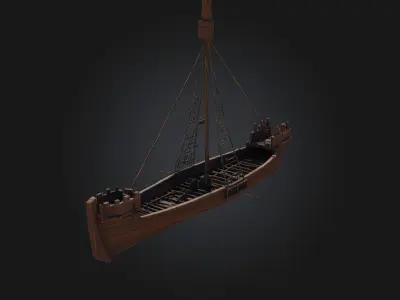 Medieval Cog Ship  Navigate the Tides of History 3D model