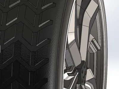 Sports Car Wheel 3D model