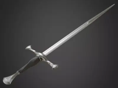 Medieval Long Sword Low-poly 3D model buy