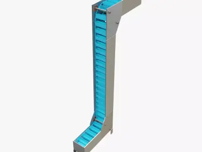 Multi Point Bucket Elevator Modular Low-poly 3D model