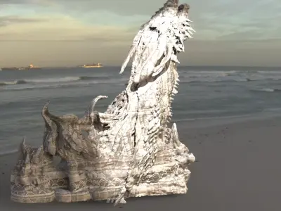 Dragon Stone Ruin Rock Arch 8  3D model