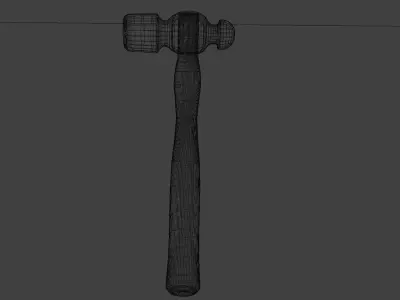 3D model of a conventional hammer 3D model