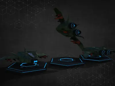 Sci-Fi Space Ship 3D model