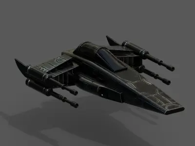 Spaceship starship scifi space futuristic cyborg Generic  Low-poly 3D model purchase