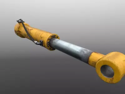 Hydraulic Piston Low-poly 3D model