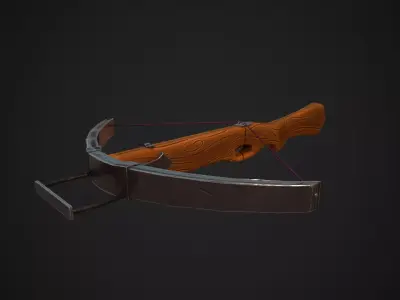 Stylized Crossvow weapon PBR low-poly game-ready Low-poly 3D model