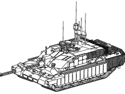FV4034 Challenger 2 3D print model