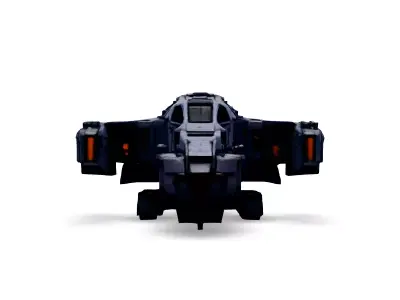 Scifi Dropship VTOL Gunship Low-poly 3D model