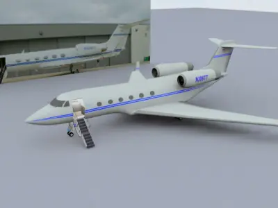 Commercial Passenger Airplane 3D model purchase