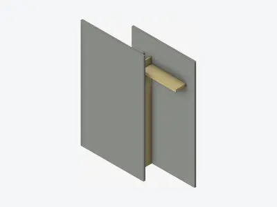Partition - Contemporary - Changeall - Left - Coat Rackand Shelf Low-poly 3D model