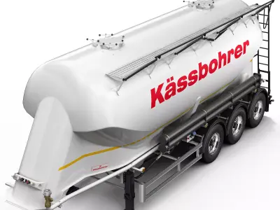 Cement Trailer KASSBOHRER 3D model