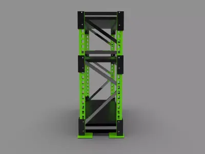 Industrial Metal Storage Rack Shelf Warehouse Heavy Duty Low-poly 3D model