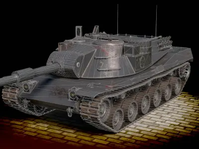 KPZ-70 MBT-70 PBR Low-poly 3D model