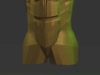 Upper male body Free 3D model