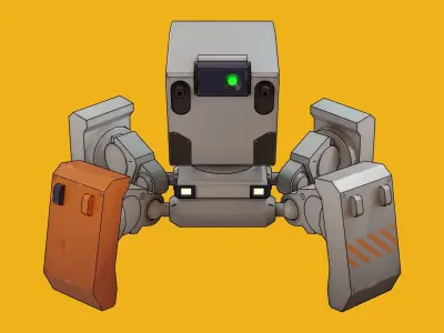 Patrol bot  Low-poly 3D model