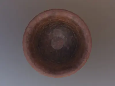 Antique clay pot Low-poly 3D model