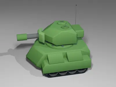 EPIC POLY - Toon Tank Free Free low-poly 3D model