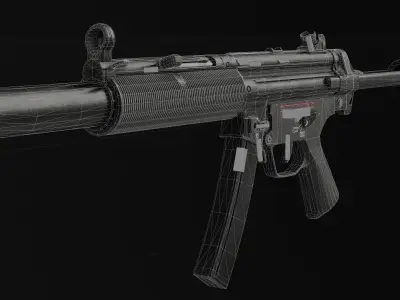 MP5sd6 SMG Low-poly 3D model